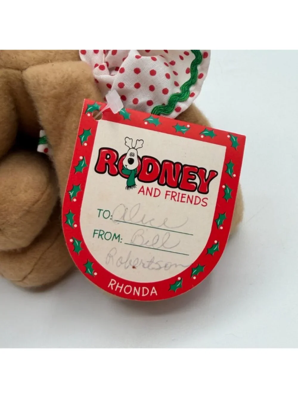 1987 Burger King Rodney and Friends Rhonda Reindeer Stuffed Plush Animal w/ Tag